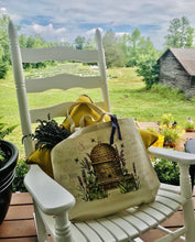 Load image into Gallery viewer, Lavender Beehive Canvas Tote Bag