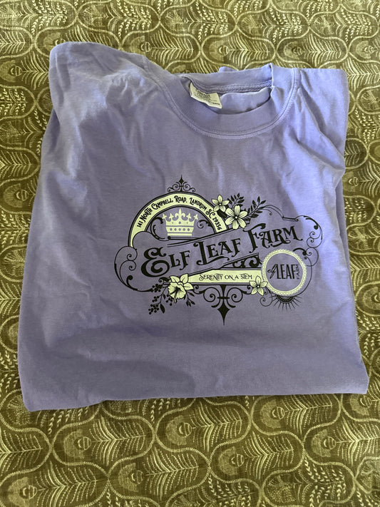 Purple "Serenity on a Stem" Tee Shirt