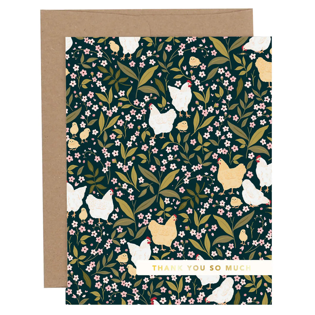 Thank You So Much Chicken Greeting Card