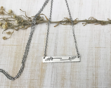 Load image into Gallery viewer, Lavender Sprig Bar Necklace
