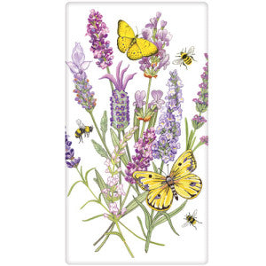 Lavender Butterfly Flour Sack Towel