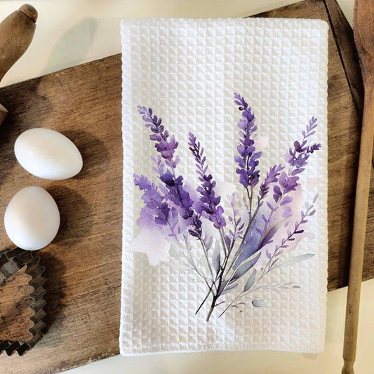 Waffle Weave Lavender Tea Towel