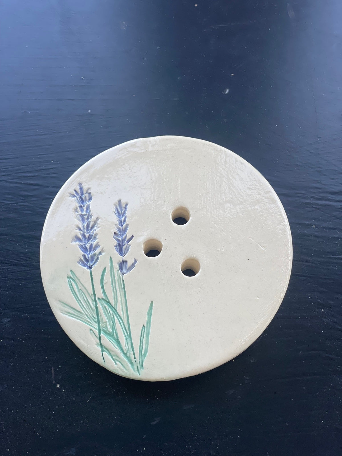 Painted Ceramic Flower Frog